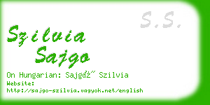 szilvia sajgo business card